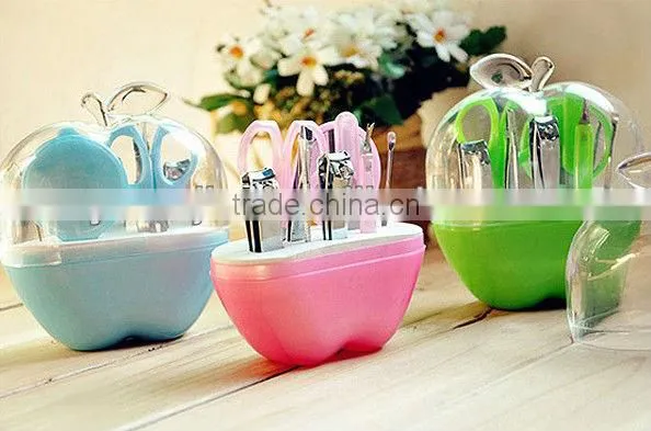 Supply Stainless steel apple nail clippers makeup kit