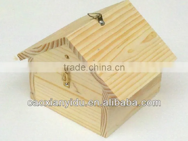 Bird House Stake bird house wooden craft Miniature Wooden Birdhouses