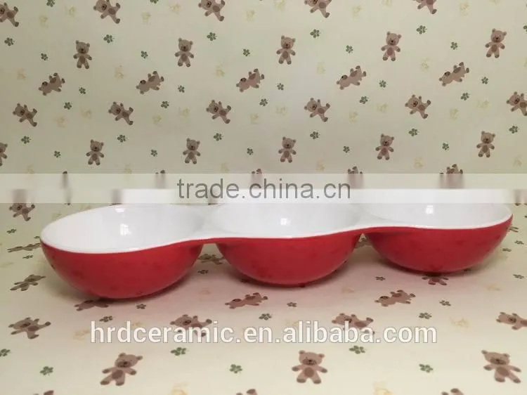 High quality Sub grid Fruit Plate and Creative Fresh Fruit Plate