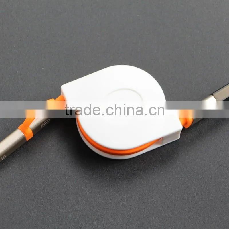 2in1 Retractable Universal Android&iOS Light to USB Charging Cord Tangle-free Charger