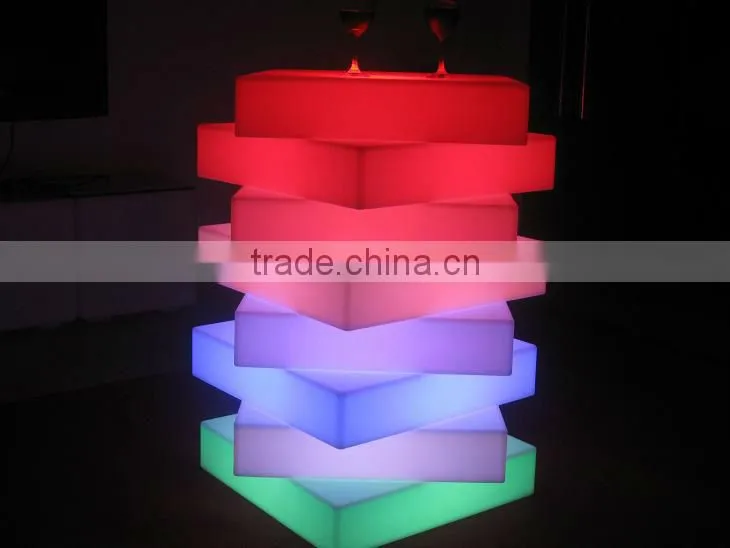 glowing LED bar table/ light up cocktail table/illuminated led bar table