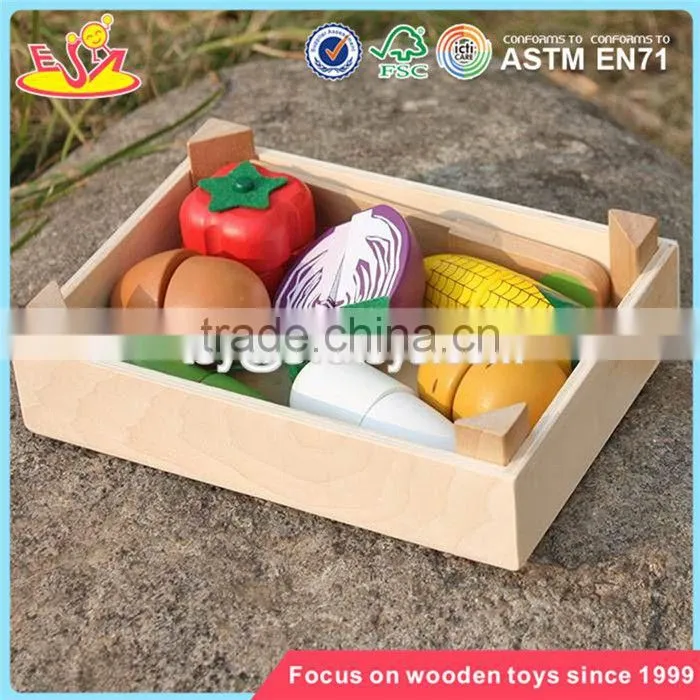 wholesale children pretend play wooden toy cutting fruit new deisgn wooden toy cutting fruit for kids W10B183