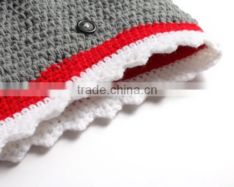 shark blanket for children hand made knitting 100% acrylic shark mermaid blanke