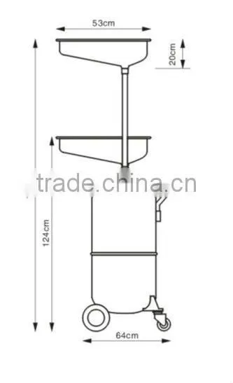 18 Gallon Pneumatic Waste Oil Drainer Extractor Tank