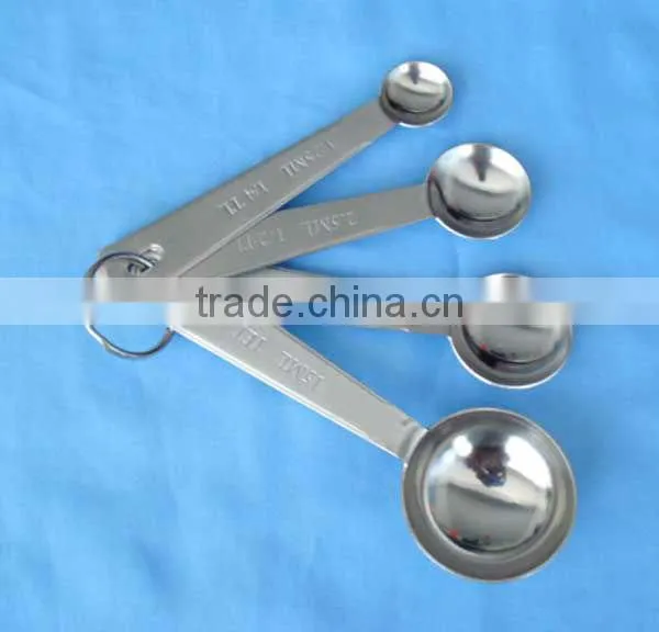 4 pcs stainless steel heart shape Measuring Spoon/cups