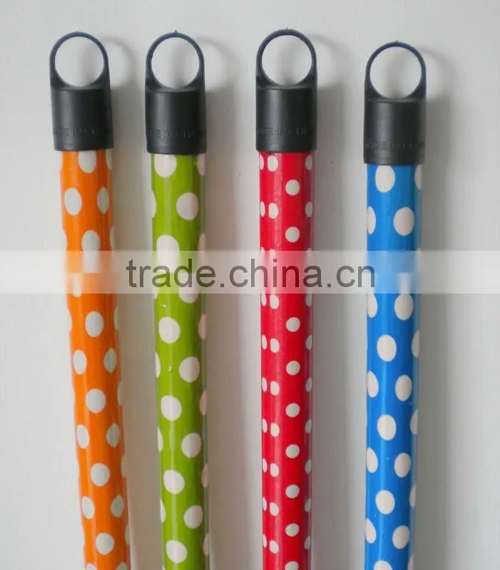 PVC coated wooden broom handle with Italian screw