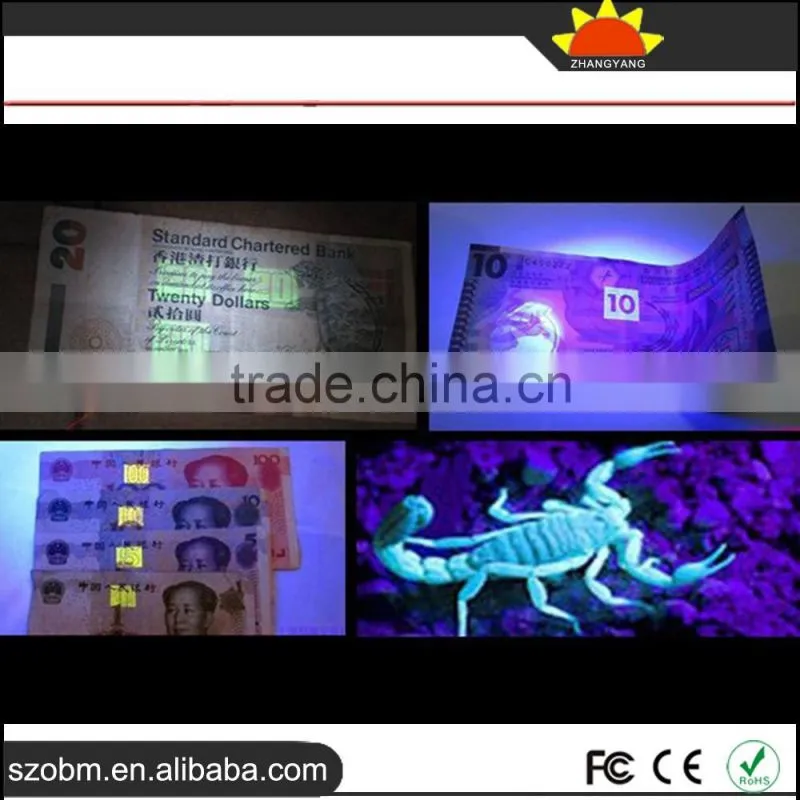 New arrival OEM 51 LED 395nm UV LED Flashlight Purple/Black Light Torch ---- UV Flashlight For Money Detector
