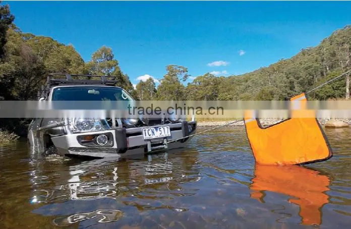 4x4/4wd/off road 8 pcs recovery kit(bow shackles, snatch block, gloves, straps, winch damper, carry bag)