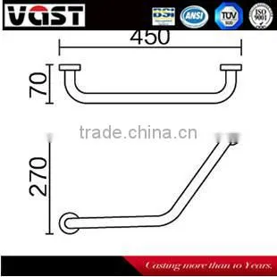 China factory Stainless Steel bath accessories grab bar for disabled