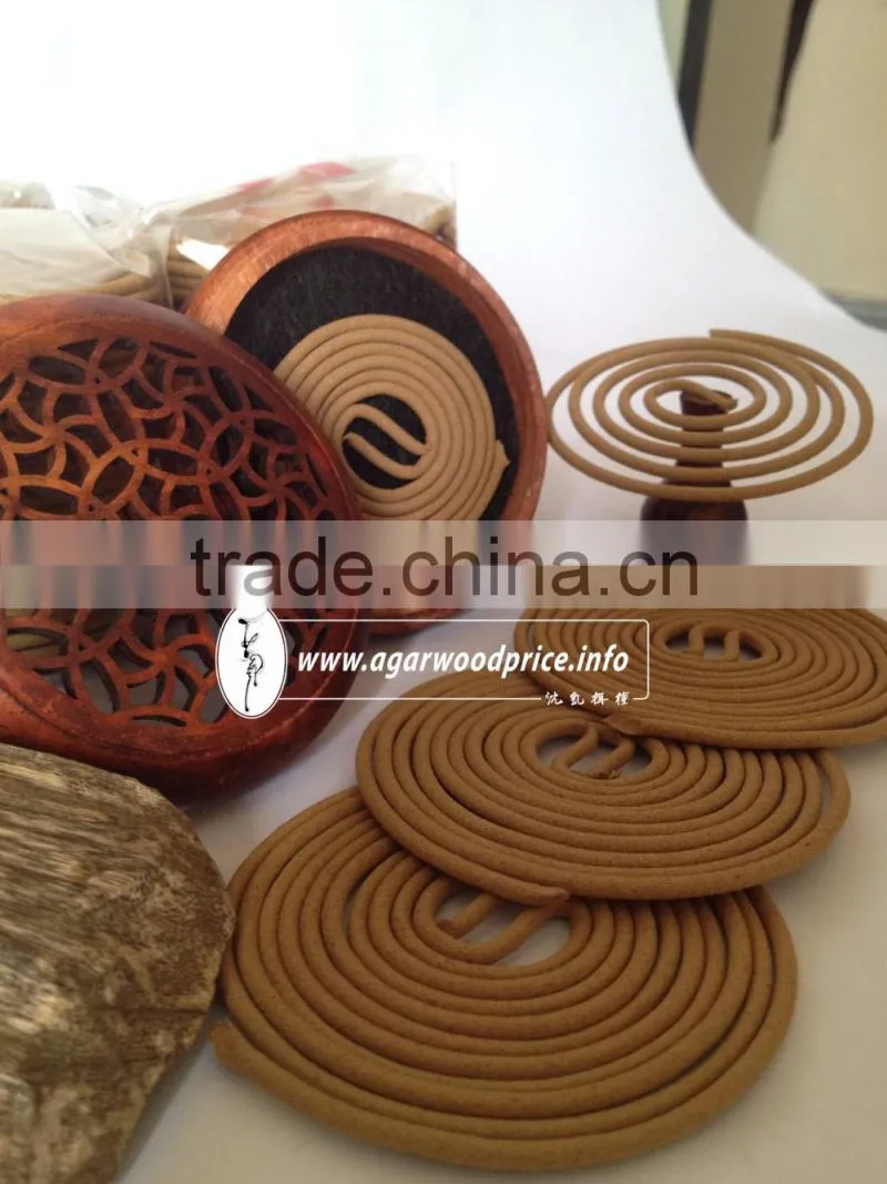 Agarwood incense coils - a premium product made of Agarwood of the finest quality, with no harmful chemicals, fillers.