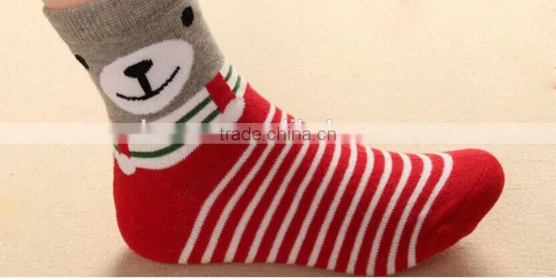 Teddy Bear striped socks for children
