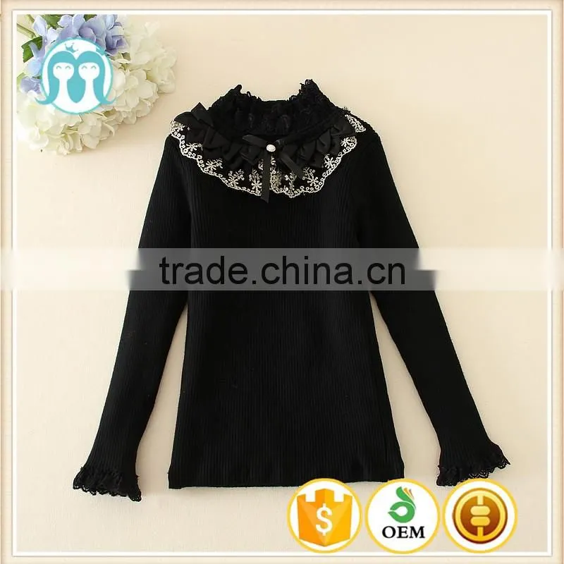 Black kid clothes woolen sweater designs for children 2015 new hot sale guangzhou kids clothes/kids clothing manufacturer