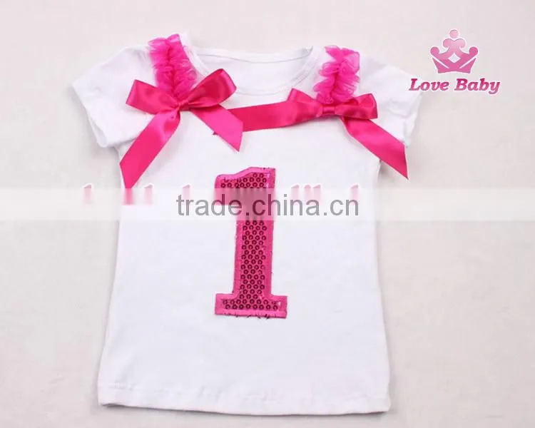wholesale high quality best selling latest birthday baby top skirt