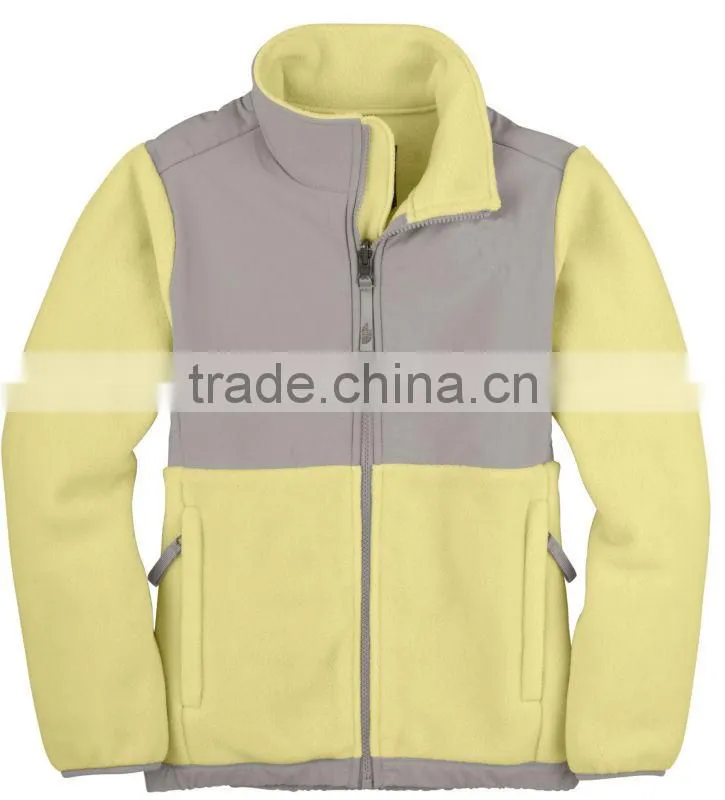 Custom logo womens micro polar fleece jacket