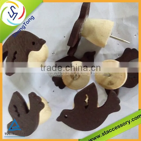 wooden cute push pin/thumb tack pins clips/thumb tack
