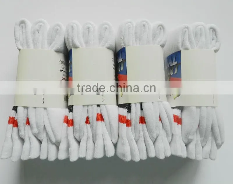 3 pack men wholesale white cotton sport socks