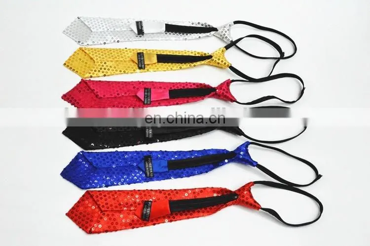 colorful party adult Sequins Jazz neck tie