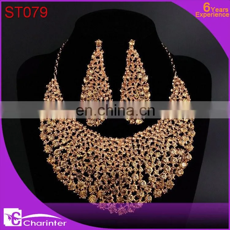 african fashion costume jewelry crystal jewelry sets ST079