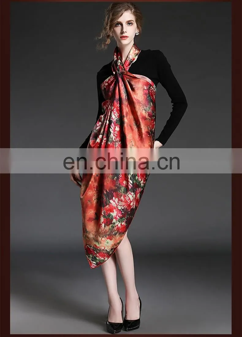 OEM Print Silk Scarf For Women