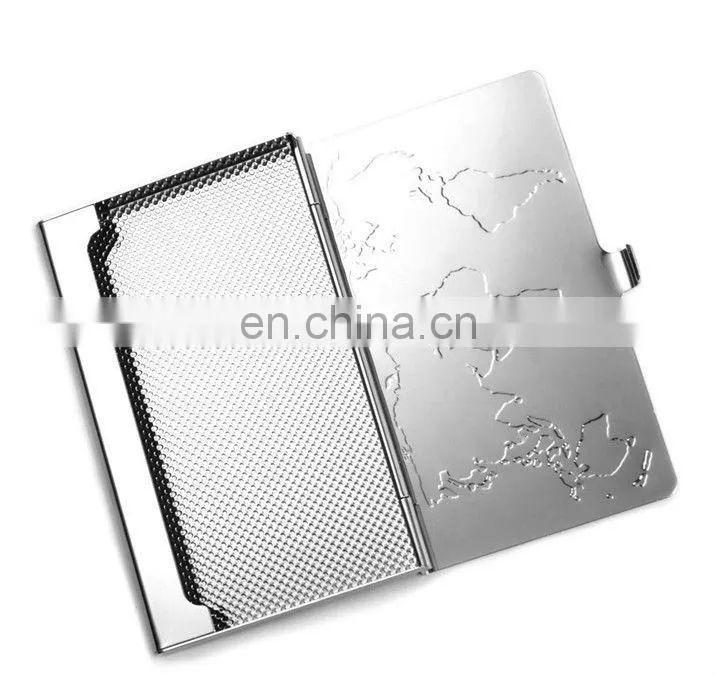 Aluminium name card holder/Embossed name case/engraved metal name card holders