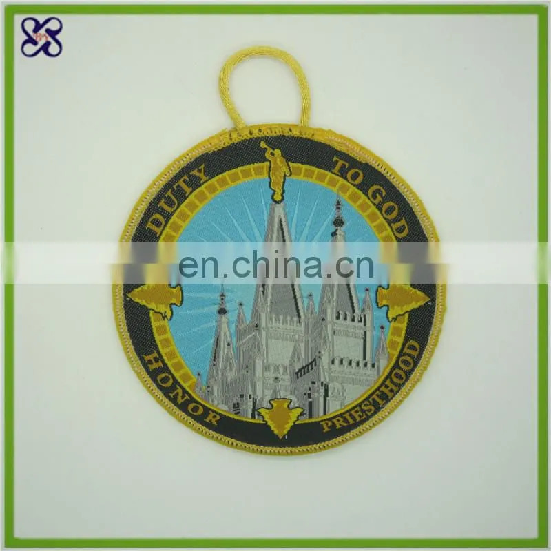 Woven patch for clothes/logo edges woven patch