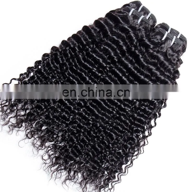 100% remy hair extension Deep wave unprocessed virgin indian hair