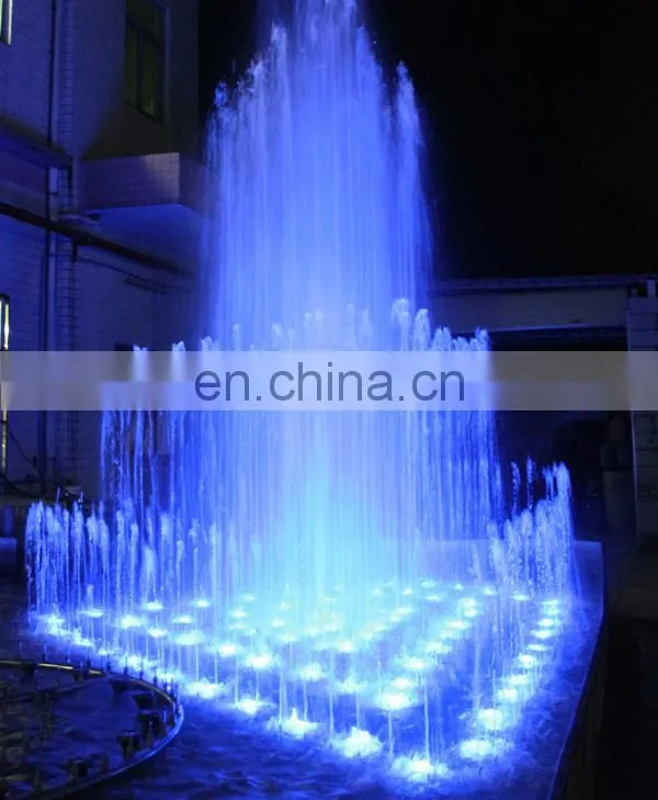 Colorful decorative garden outdoor music dancing water fountain