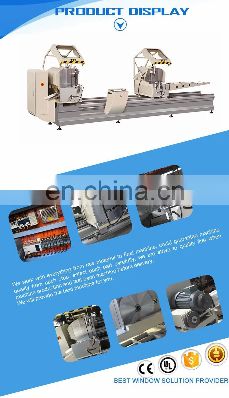 0.5~0.8mpa cnc double head precision cutting saw for wooden window making