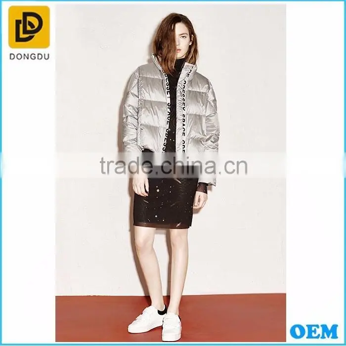 New design short duck down jacket for women wholesale