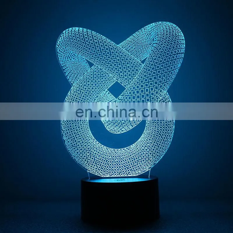Manufacture USB/battery/remote 3d acrylic lamp football 3d Illusion lamp for kids
