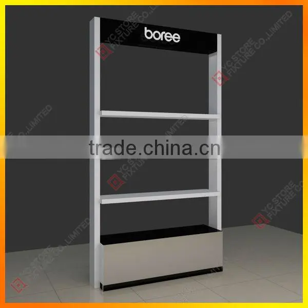 Modern designed shoes island display rack with 3 shelves