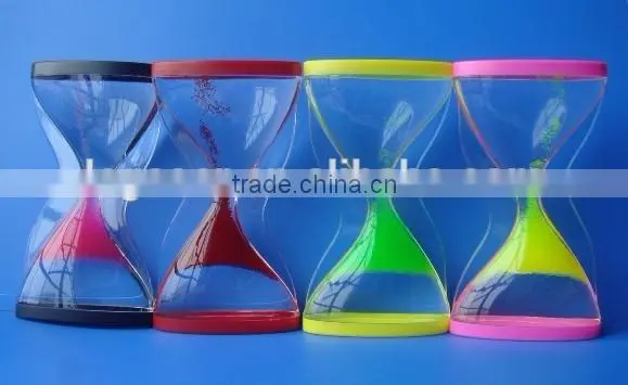Acrylic promotion Gifts Colorful 3 Minute Liquid Hourglass Timer