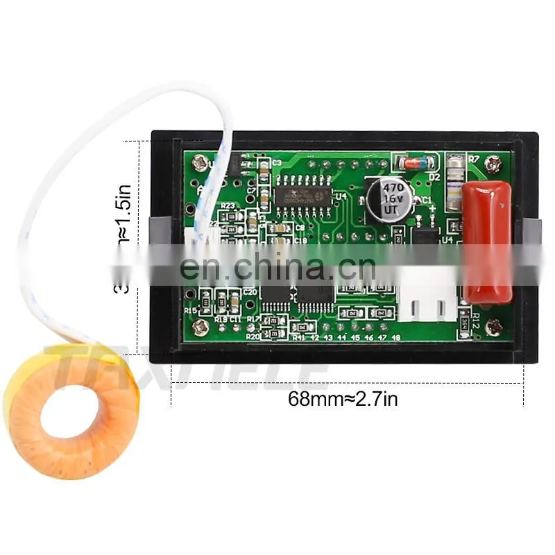 DL85 LED Digital Voltmeter Ammeter AC100-300V 100A Car Motorcycle Voltage Current Meter Volt Detector Tester Monitor Panel Red