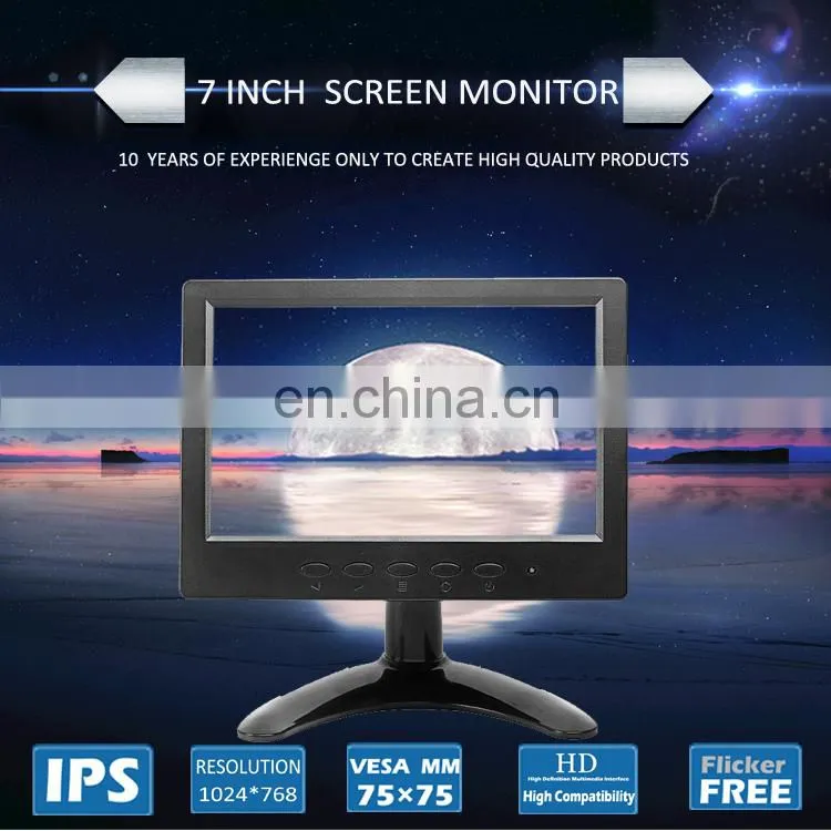Retail Sales 7inch Touch Screen Desktop TFT LCD Panel for Car /cctv Monitor