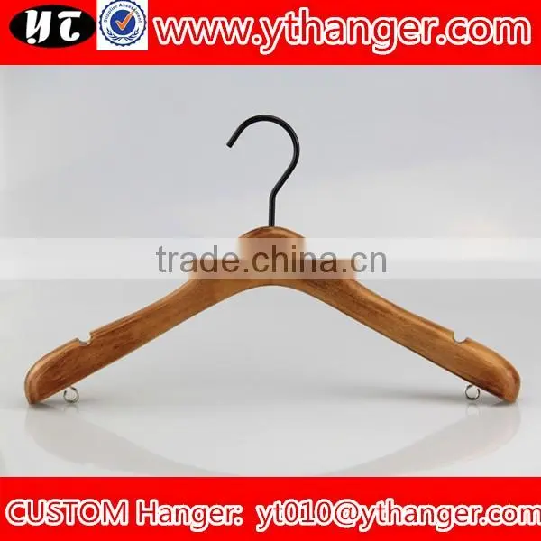 YY0506 new premium white non-slip wedding dress wood hanger clothes hanger with notches