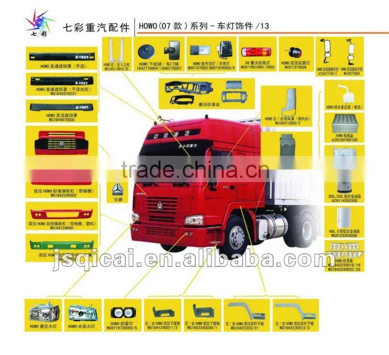 Auto rear fog lamps: Rear fog lamp for Howo 07, OEM WG9719790006