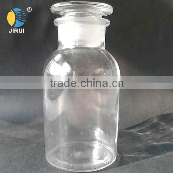 500ml wide open reagent glass jar with lid