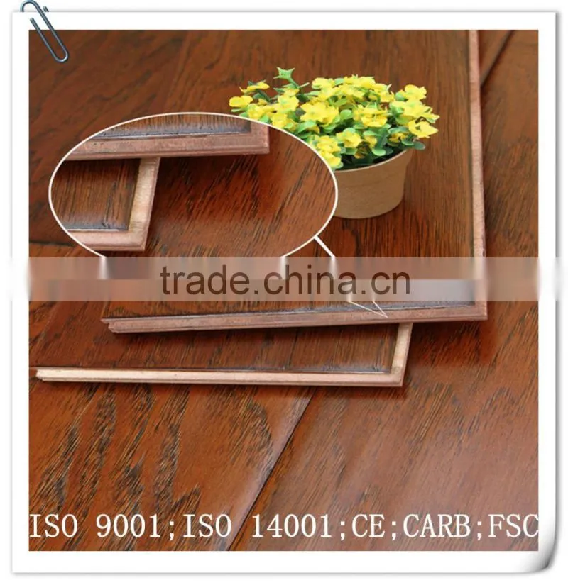 Handscraped Walnut Multilayer Engineered Wood Flooring 7-layer