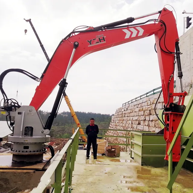 Stationary type pedestal rock breaker boom system1.png