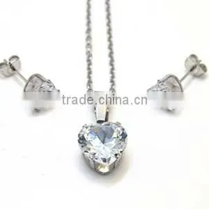 New products charm 2016 fashion crystal diamond wedding jewelry set