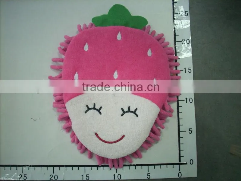Microfiber chenille car cleaning glove animal mitt