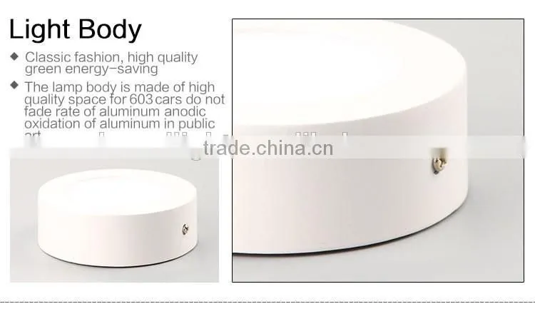 High Quality Aluminum+LGP Mitsubishi Light Guide SMD Chips 18W Face Mounted Round LED Panel Light