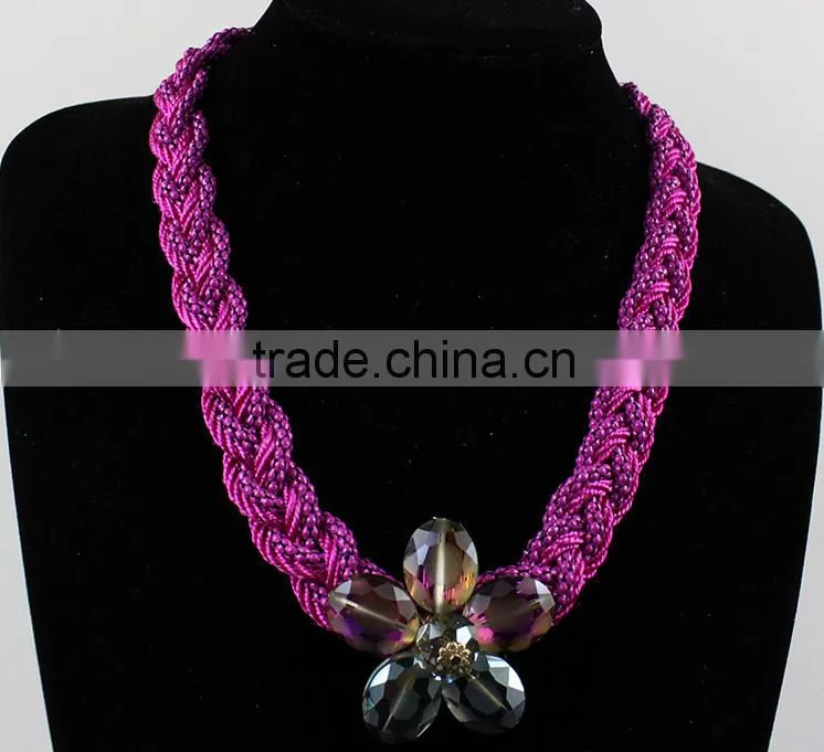 2015 Fashion Latesr design Jewelry Chain Necklace Thick Flower Necklace