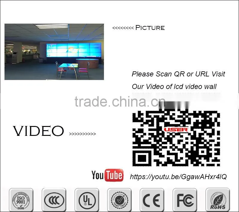New products 0MM Optical seamless splicing LCD video wall