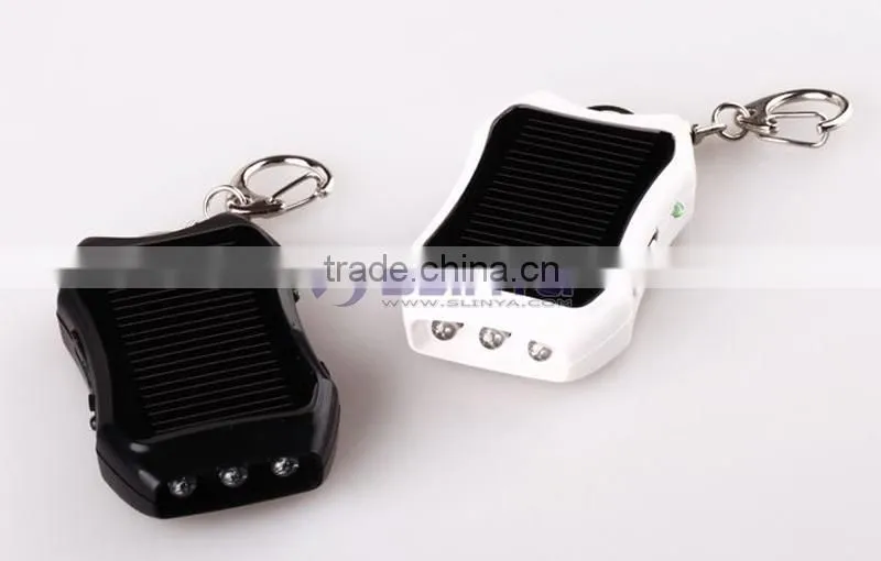 Clip Portable Belt Hook 1200mah 3LED Light Keychain Solar Lamp