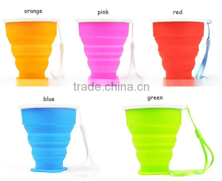 2015 silicone collapsible water bottle, water sport cup