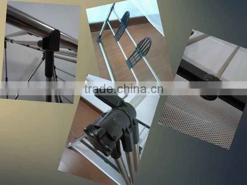 Folding Stainless Steel Balcony Baby Clothes Drying Hanger Rack