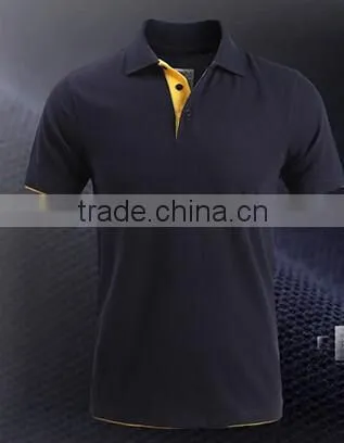Custom 65%Cotton 35%Polyester Men's Polo Shirt with Solid Color Embroidery