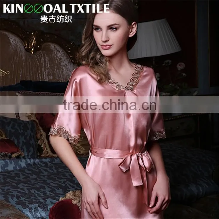 Sexy New Fashion 100% Silk Plus Size Women's sleepwear