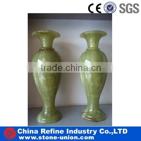 cheap dark yellow onyx flower vase